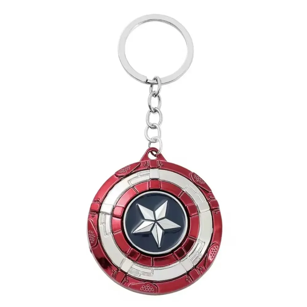 Captain America Shield Keychain Star Spinner Menes Christmas Birthday Gift NEW